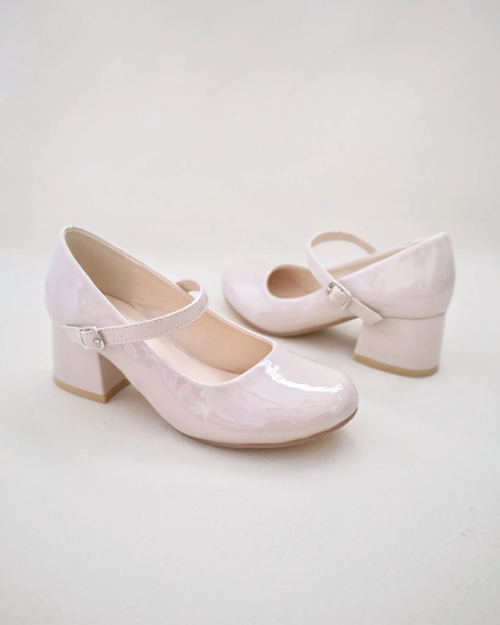 Patent Mary Jane Girls Block Heel
