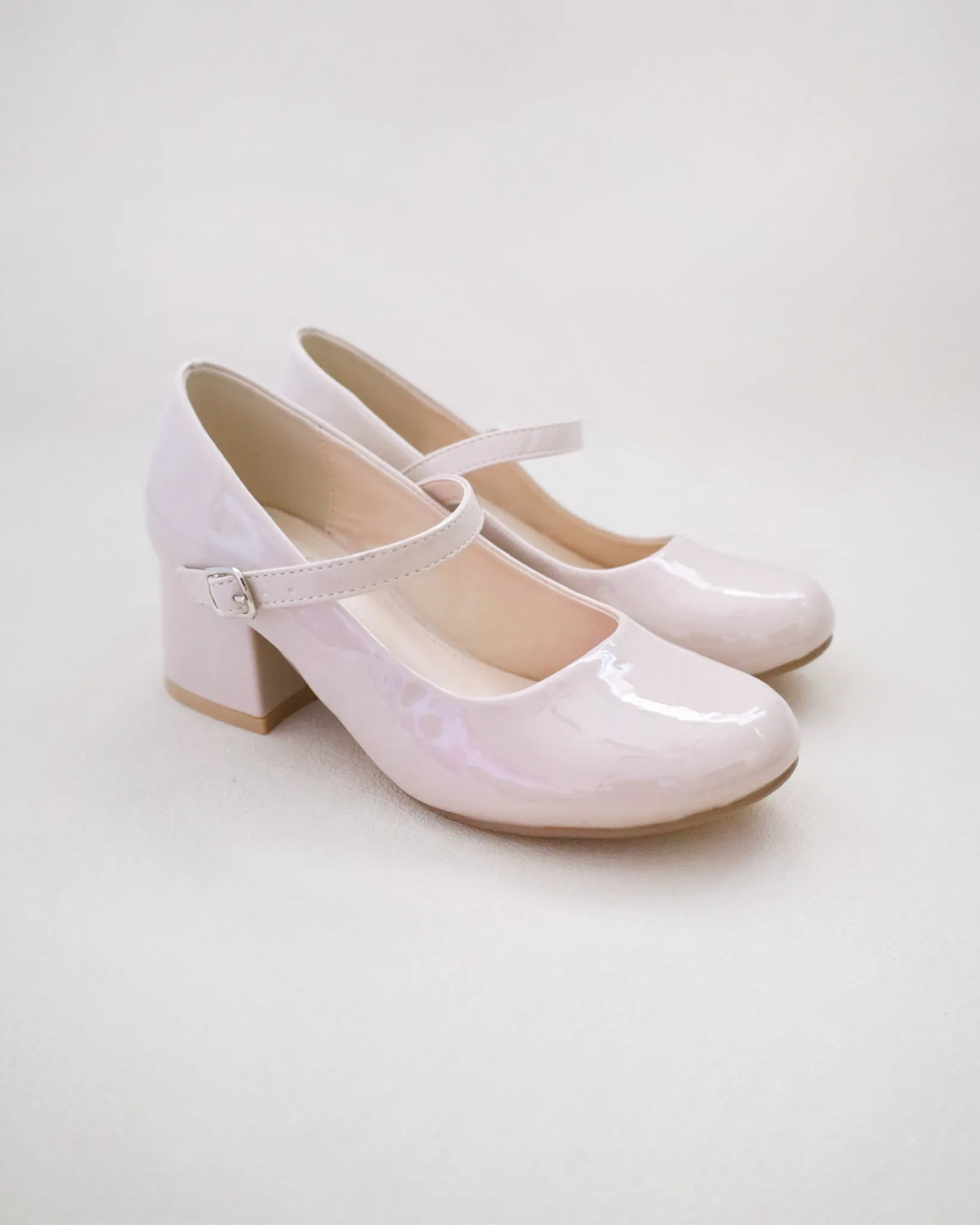 Patent Mary Jane Girls Block Heel