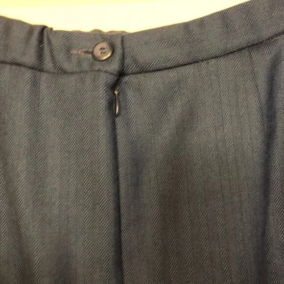 Pendleton Vintage 2 Piece Blue Wool Skirt Suit Women's Size Petite 10