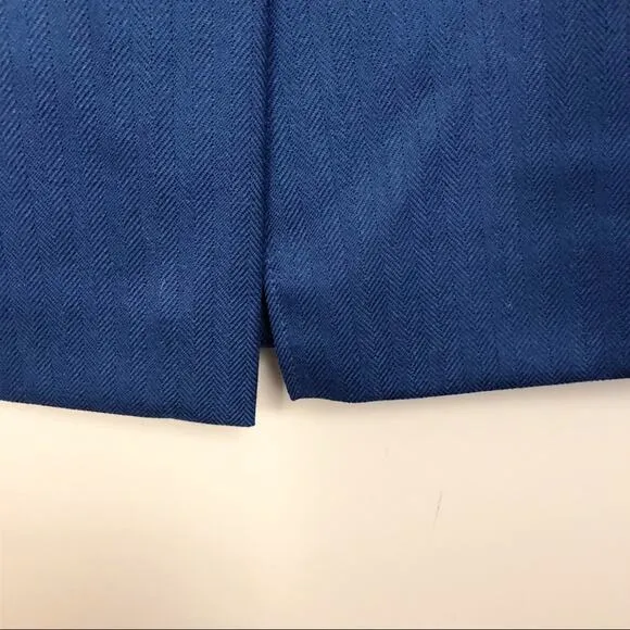 Pendleton Vintage 2 Piece Blue Wool Skirt Suit Women's Size Petite 10