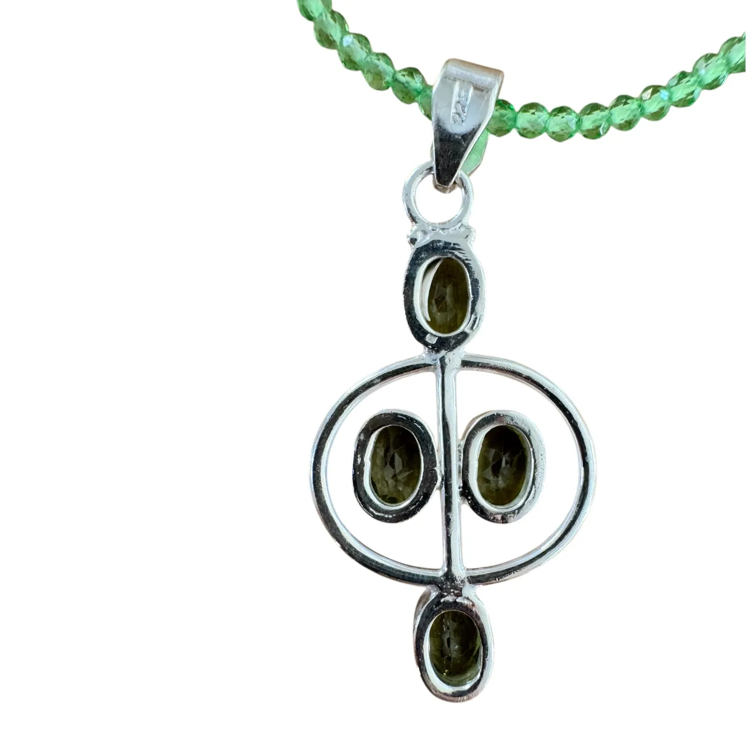 Peridot Solid 925 Sterling Silver Pendant Necklace