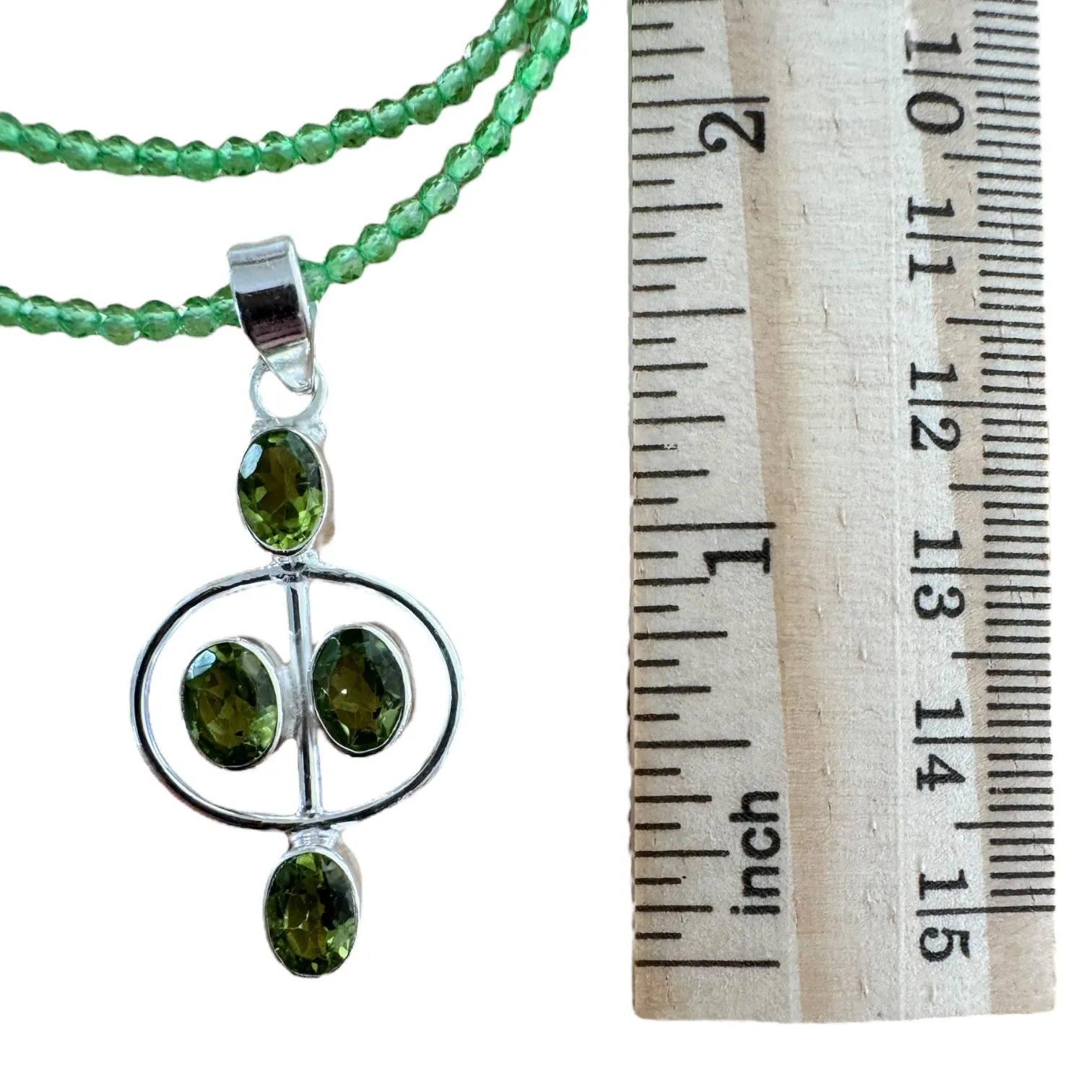 Peridot Solid 925 Sterling Silver Pendant Necklace