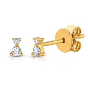 PETITE DIAMOND HUGGIES, 14kt Gold