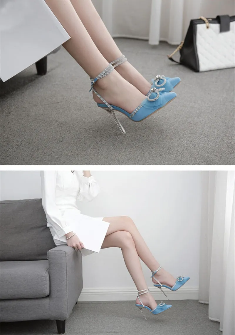 Pink Pumps Crystal  Summer Lady Shoes