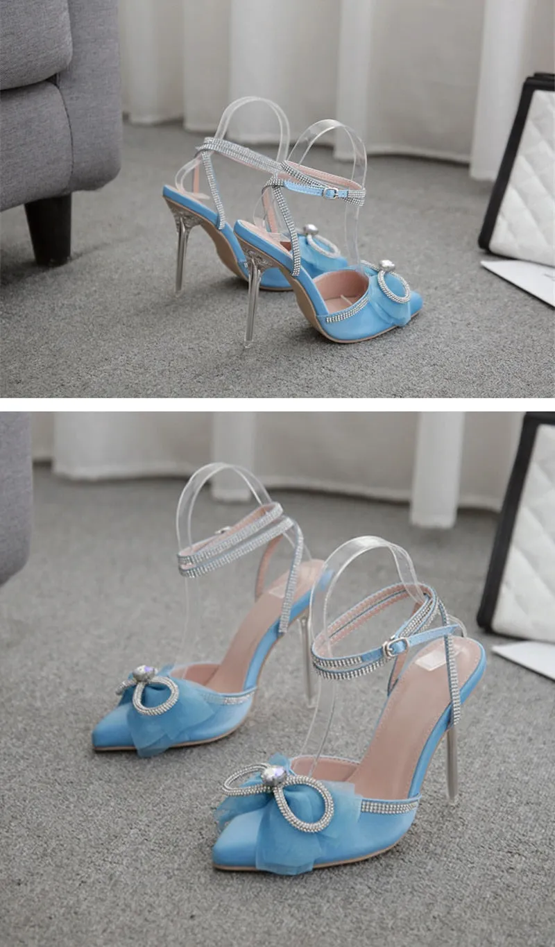 Pink Pumps Crystal  Summer Lady Shoes