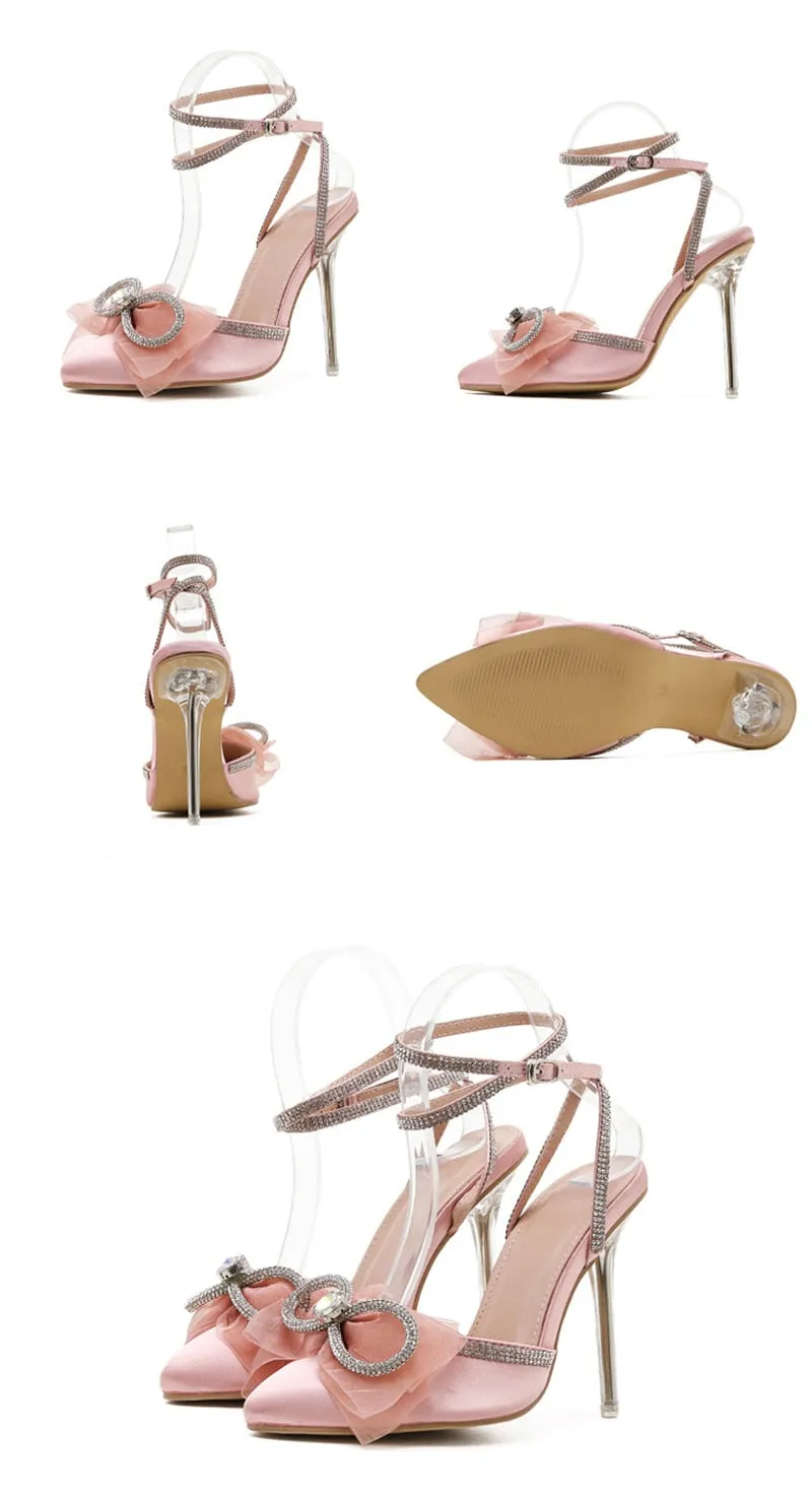 Pink Pumps Crystal  Summer Lady Shoes