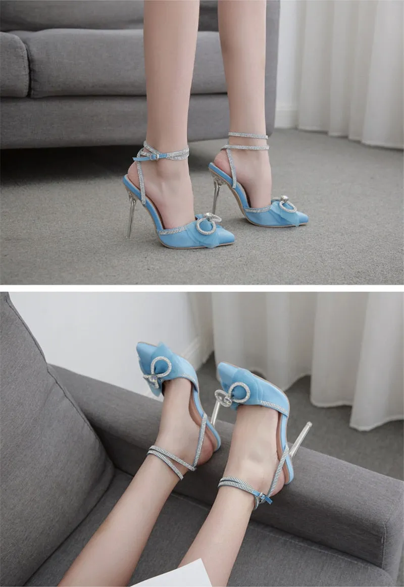 Pink Pumps Crystal  Summer Lady Shoes