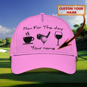 Plan For Golf The Day - Golf - Personalized Name Cap - Mitru