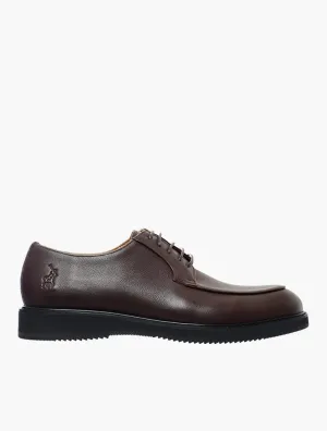 Polo Pebbled Derby Lace Up Brown