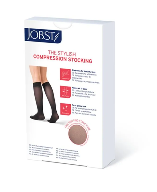 PR/1 JOBST ULTRASHEER WOMEN, KNEE HIGH, 15-20MMHG, SM, ESPRESSO, CLOSED TOE
