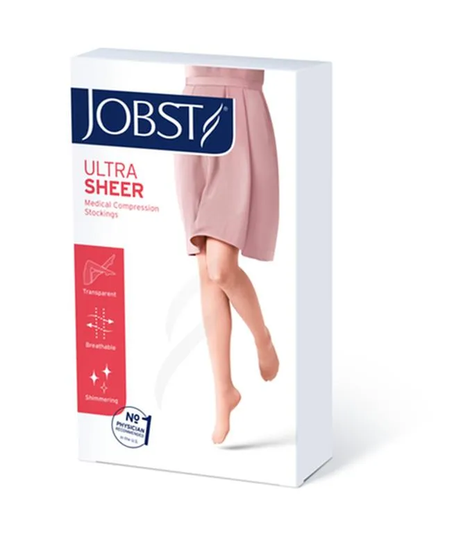 PR/1 JOBST ULTRASHEER WOMEN, KNEE HIGH, 15-20MMHG, SM, ESPRESSO, CLOSED TOE