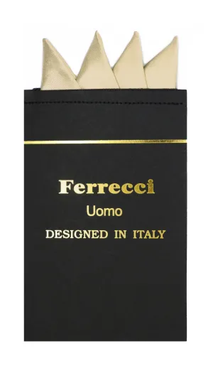 Pre-Folded Microfiber Cream Handkerchief Pocket Square