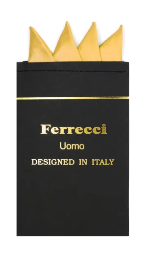 Pre-Folded Microfiber Gold Handkerchief Pocket Square