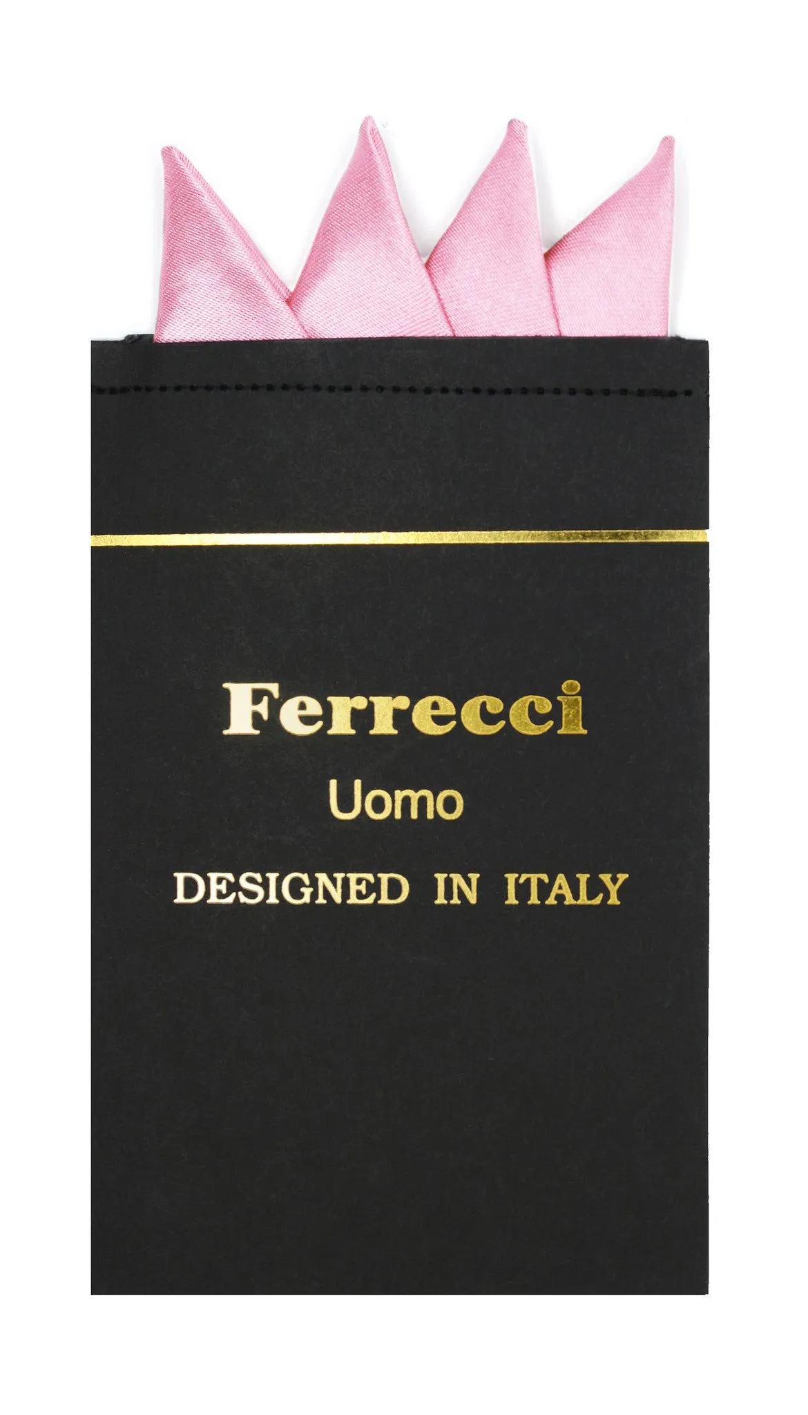 Pre-Folded Microfiber Pink Handkerchief Pocket Square