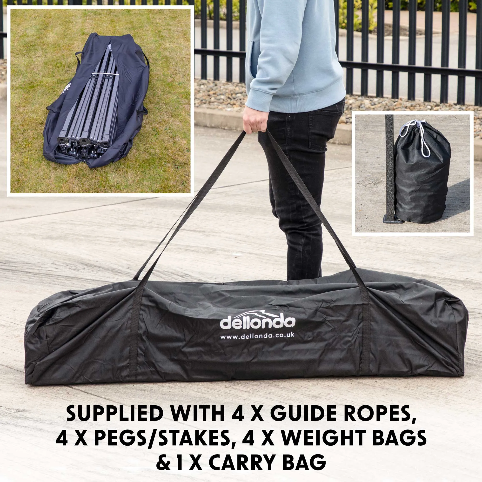 Premium 3x3m Pop-Up Gazebo, Water Resistant, Carry Bag, Stakes & Weight Bags - Beige - DG130