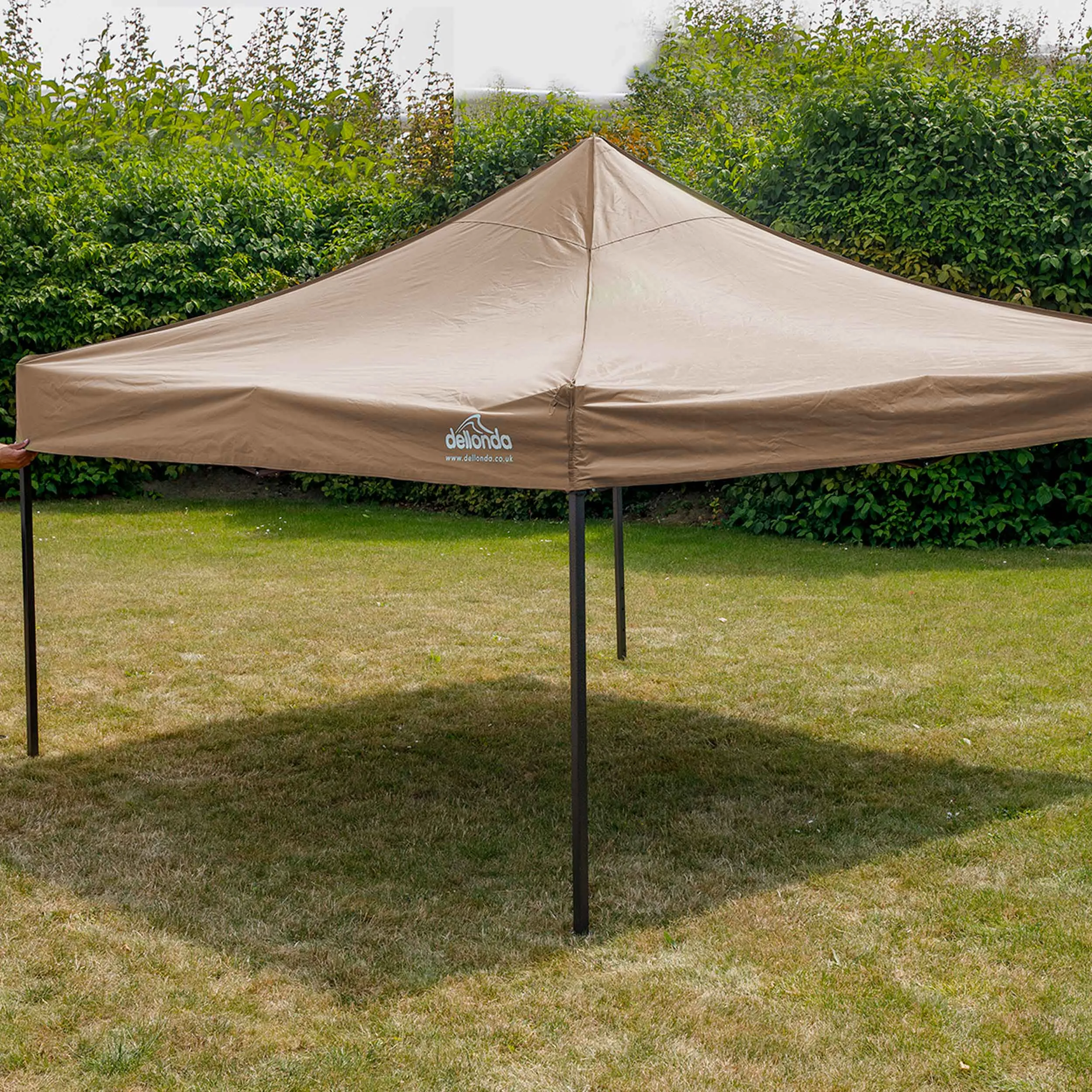 Premium 3x3m Pop-Up Gazebo, Water Resistant, Carry Bag, Stakes & Weight Bags - Beige - DG130