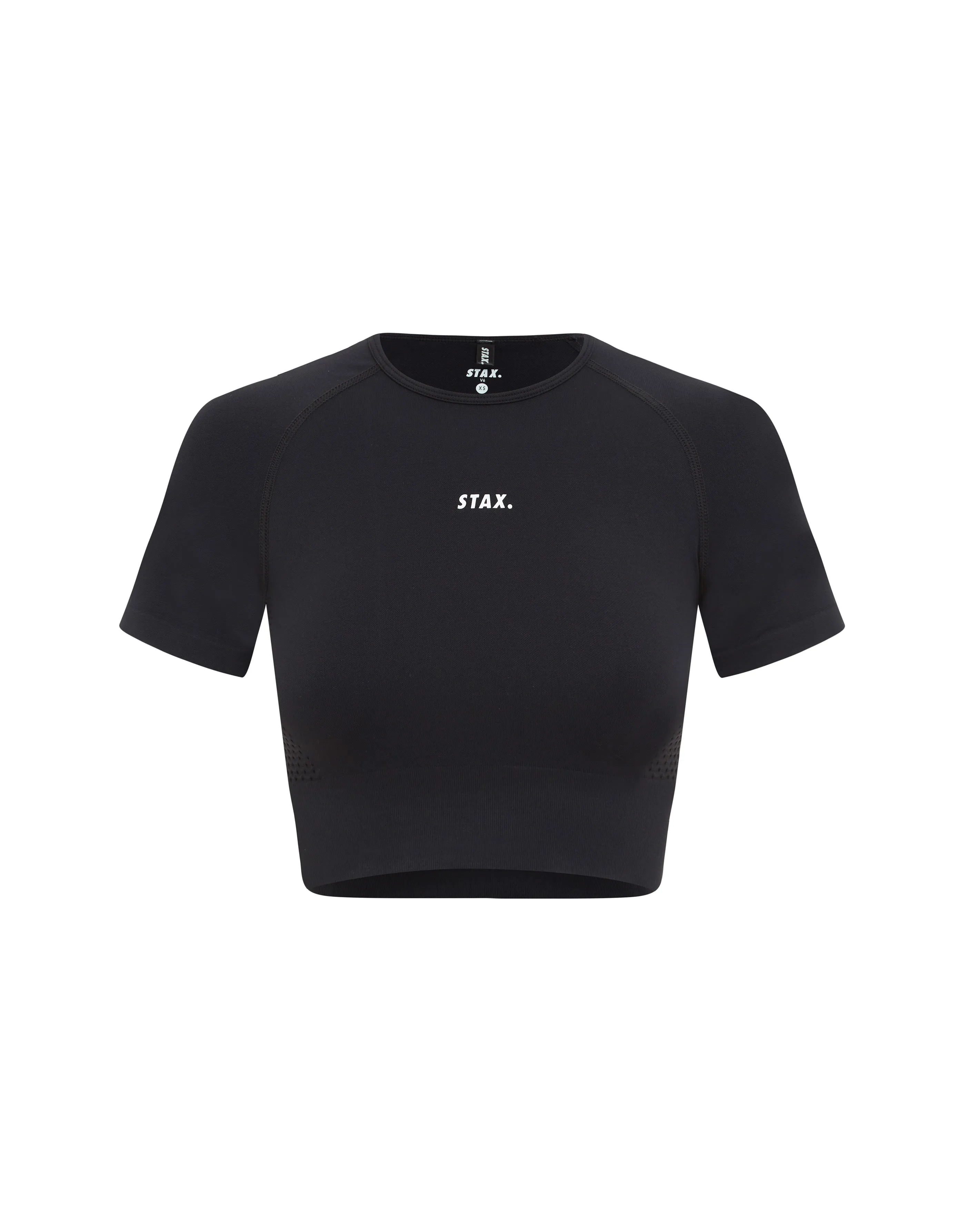 Premium Seamless V6 Cropped Tee - Oxford (Cool Black)
