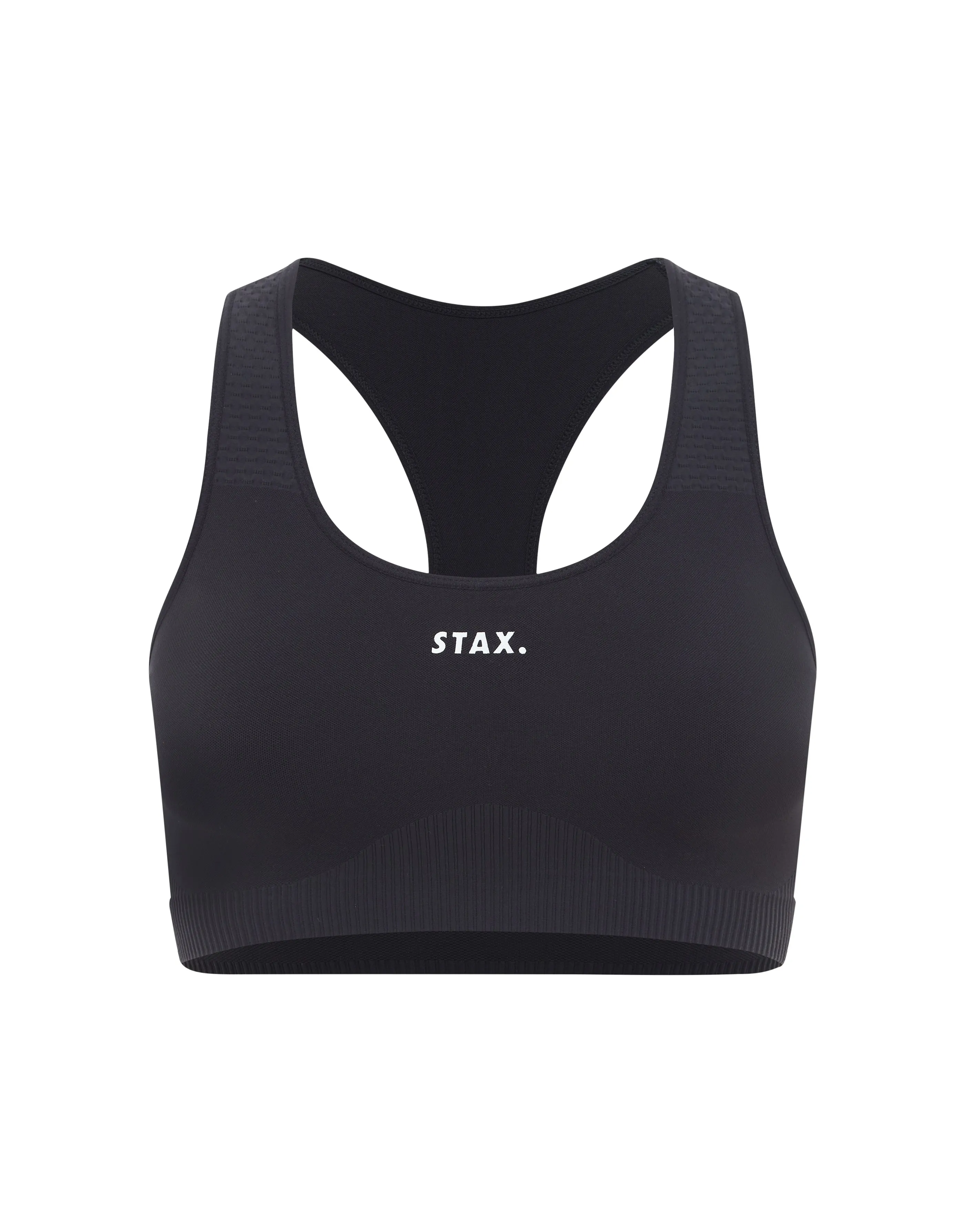 Premium Seamless V6 Racer Crop - Oxford (Cool Black)