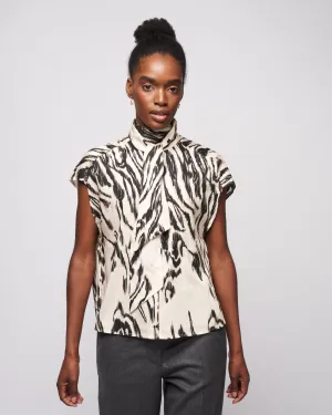 print blouse - beige
