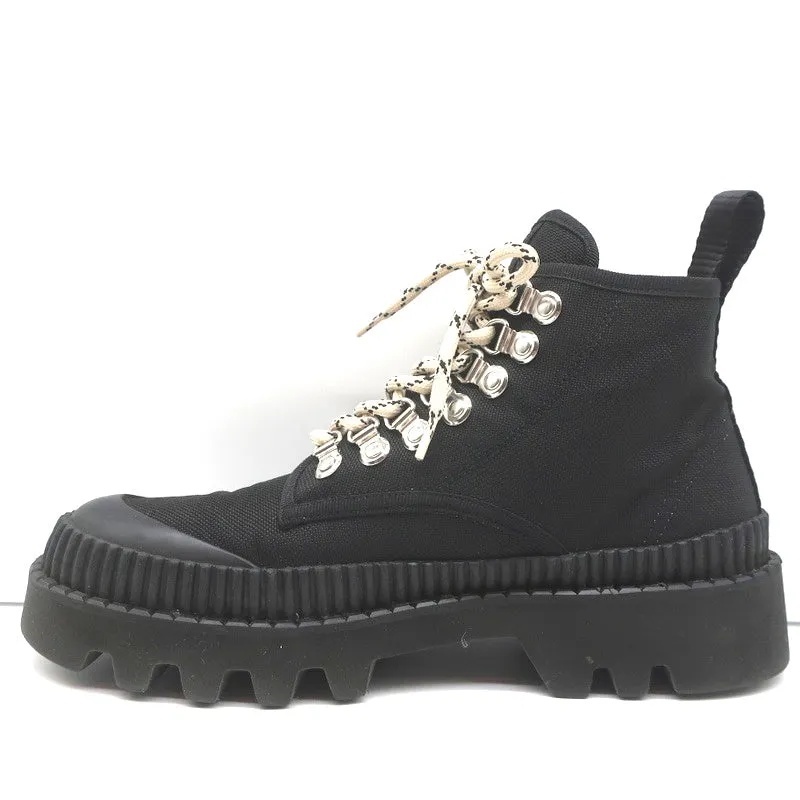 Proenza Schouler City Lug Sole Ankle Boots Black Nylon Size 41
