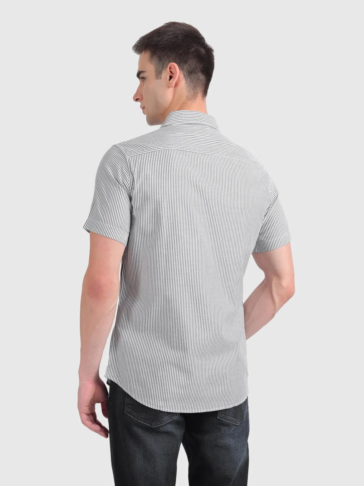 Pure Cotton Striped Oxford Shirt