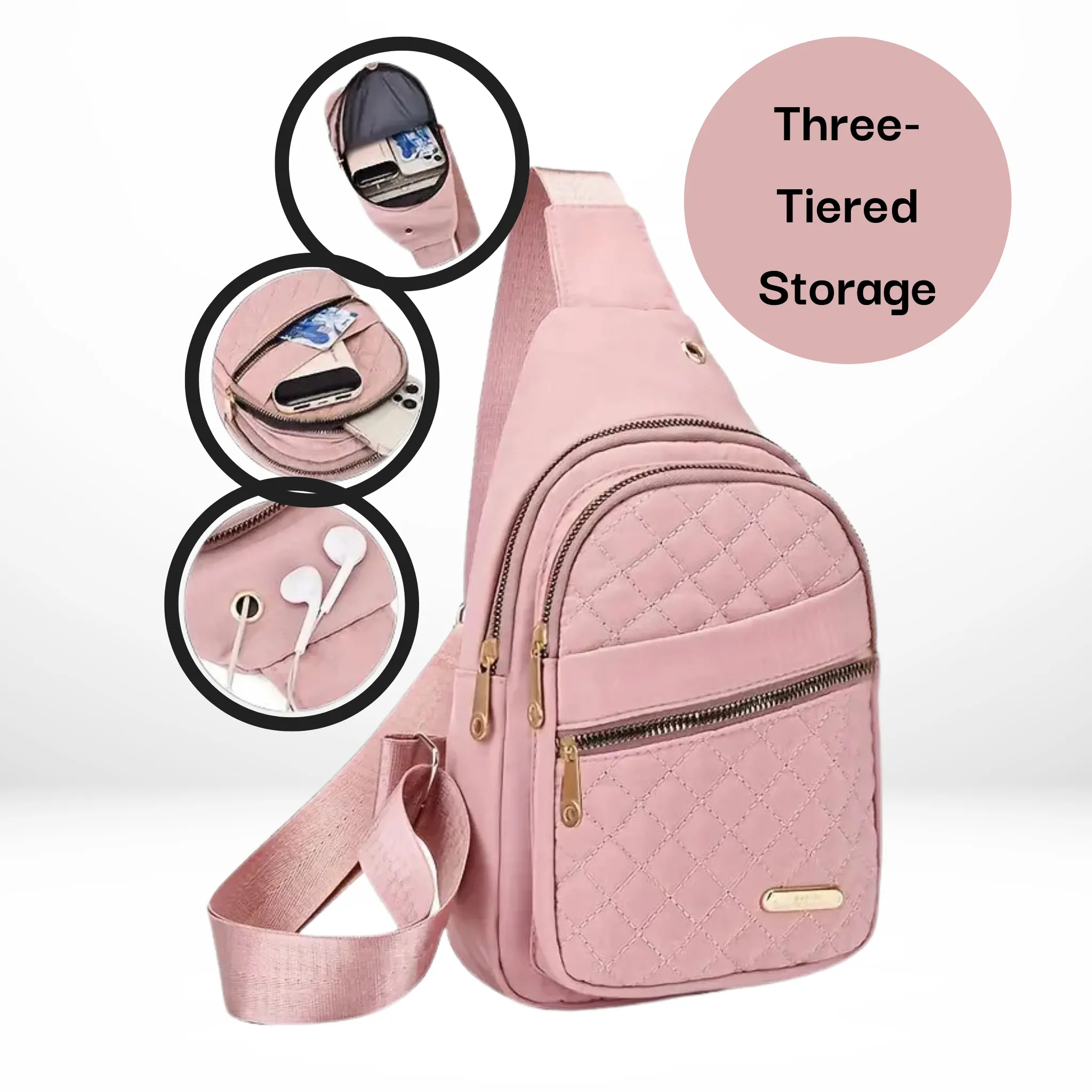 Quilted Crossbody Fanny Pack/Shoulder Bag