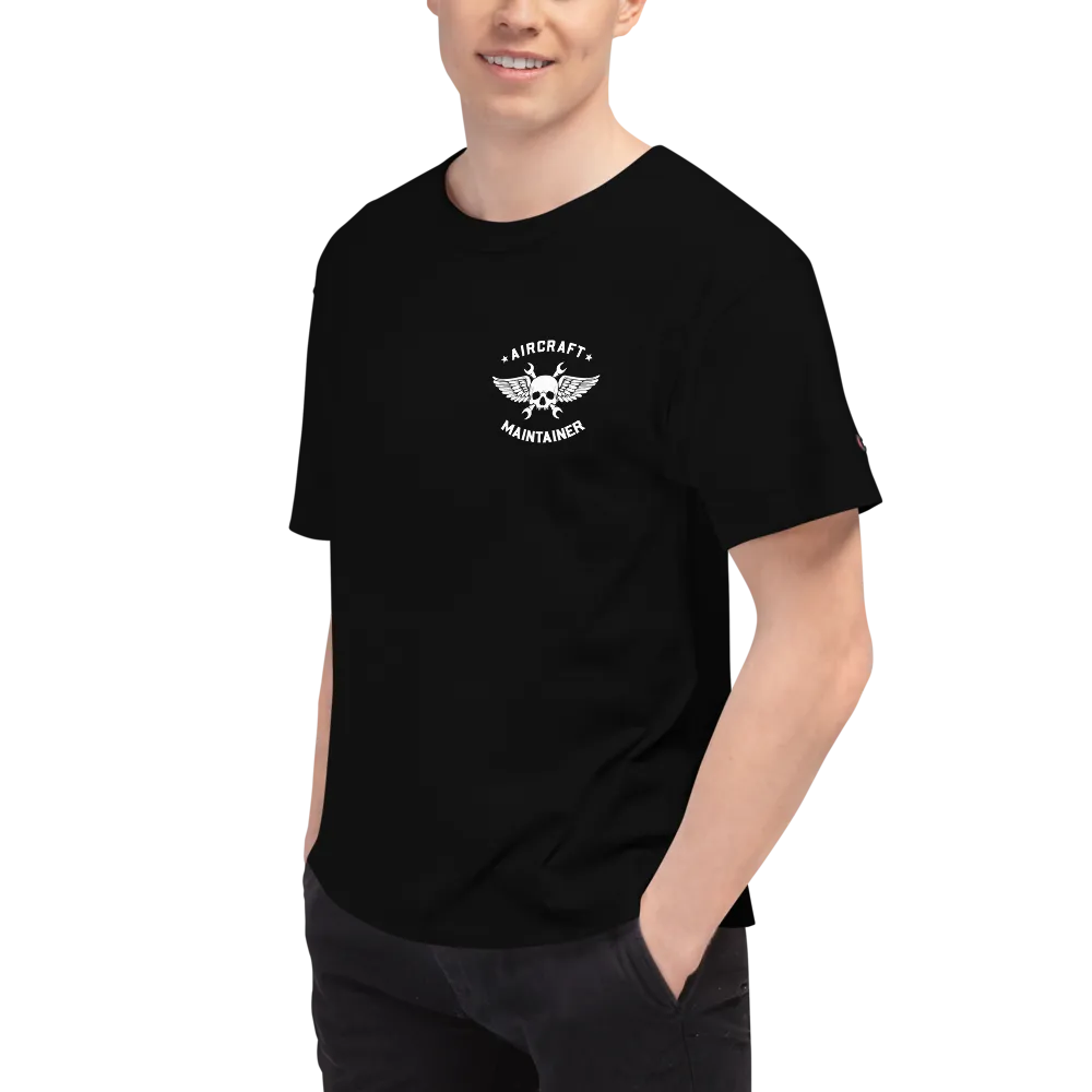 "Wash in Oil Rinse in Jet Fuel" Champion Tee