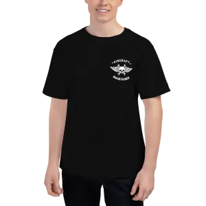 "Wash in Oil Rinse in Jet Fuel" Champion Tee