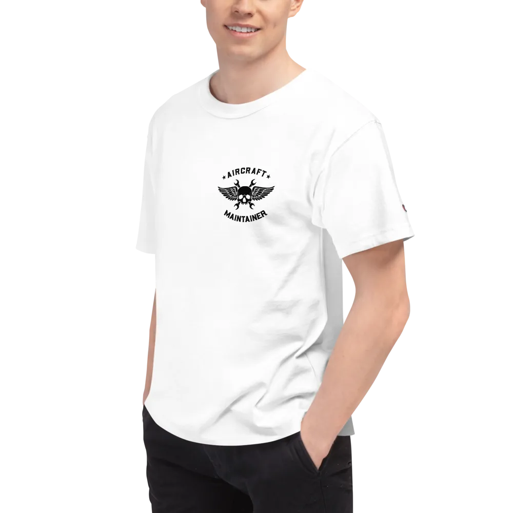 "Wash in Oil Rinse in Jet Fuel" Champion Tee