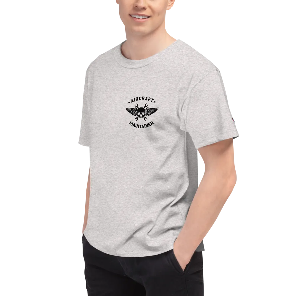 "Wash in Oil Rinse in Jet Fuel" Champion Tee