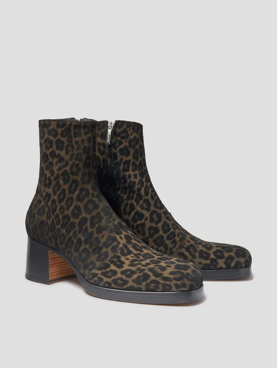 RAOUL 70MM PLATFORM BOOT IN LEOPARD SUEDE - Woman