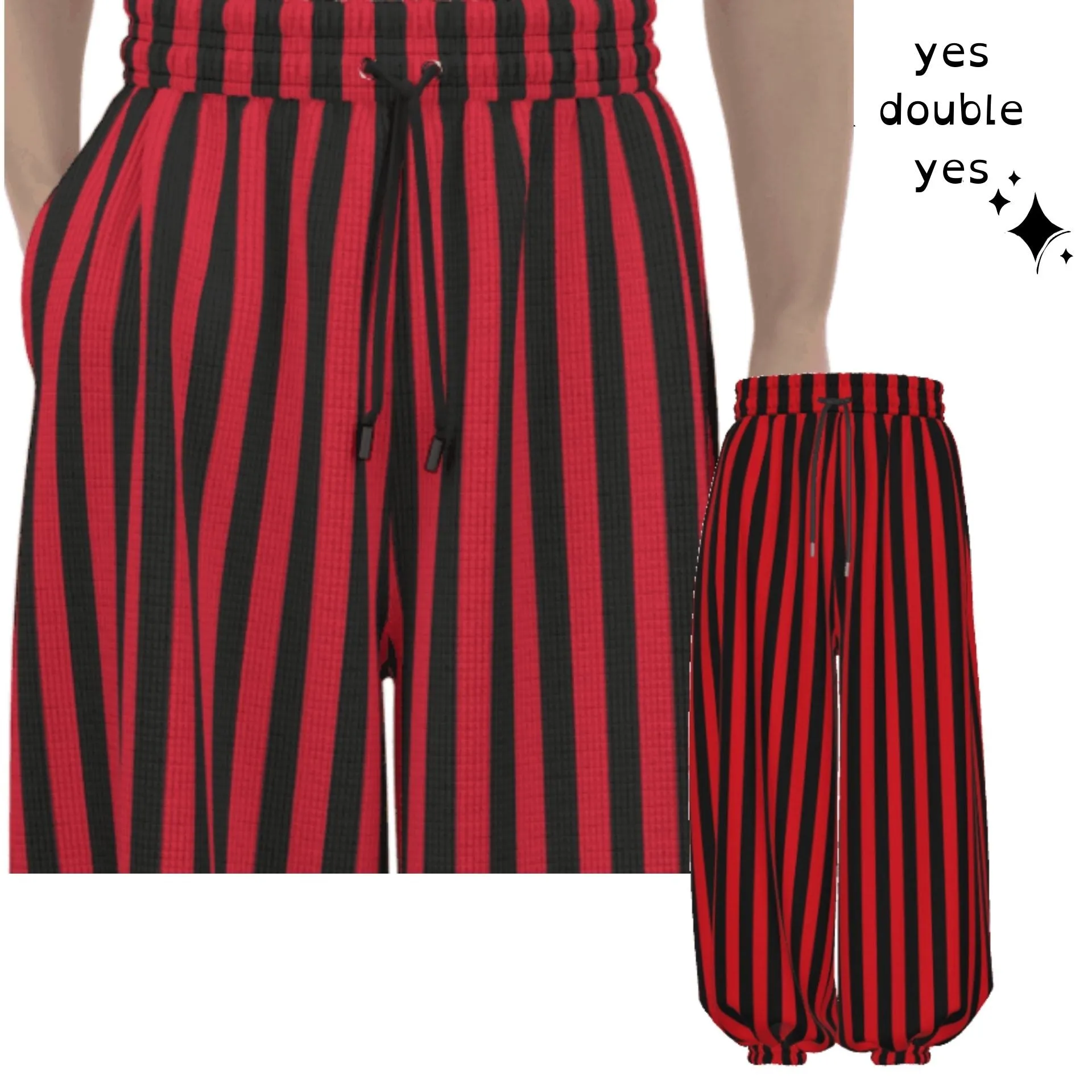 Red Black Clown Pantaloons