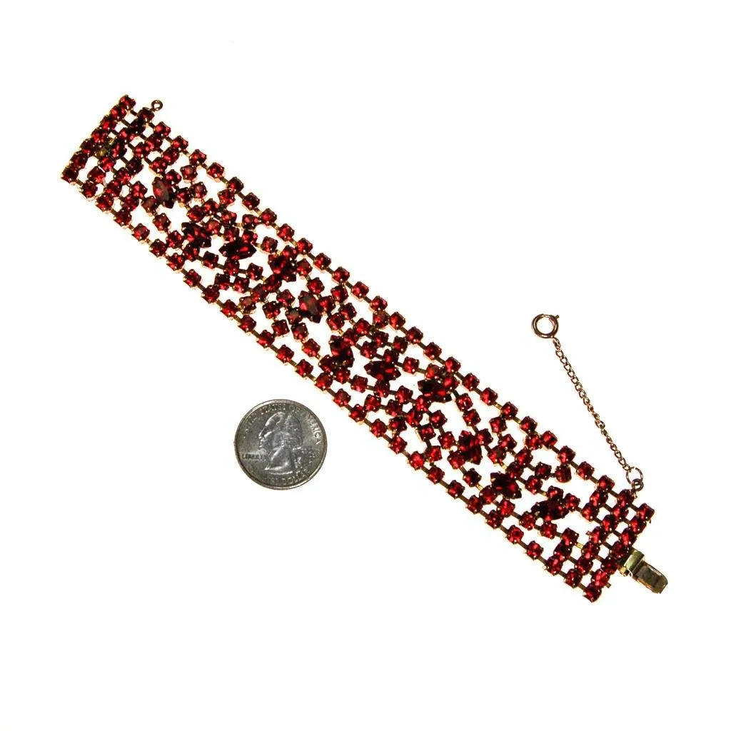 Red Rhinestone Bracelet