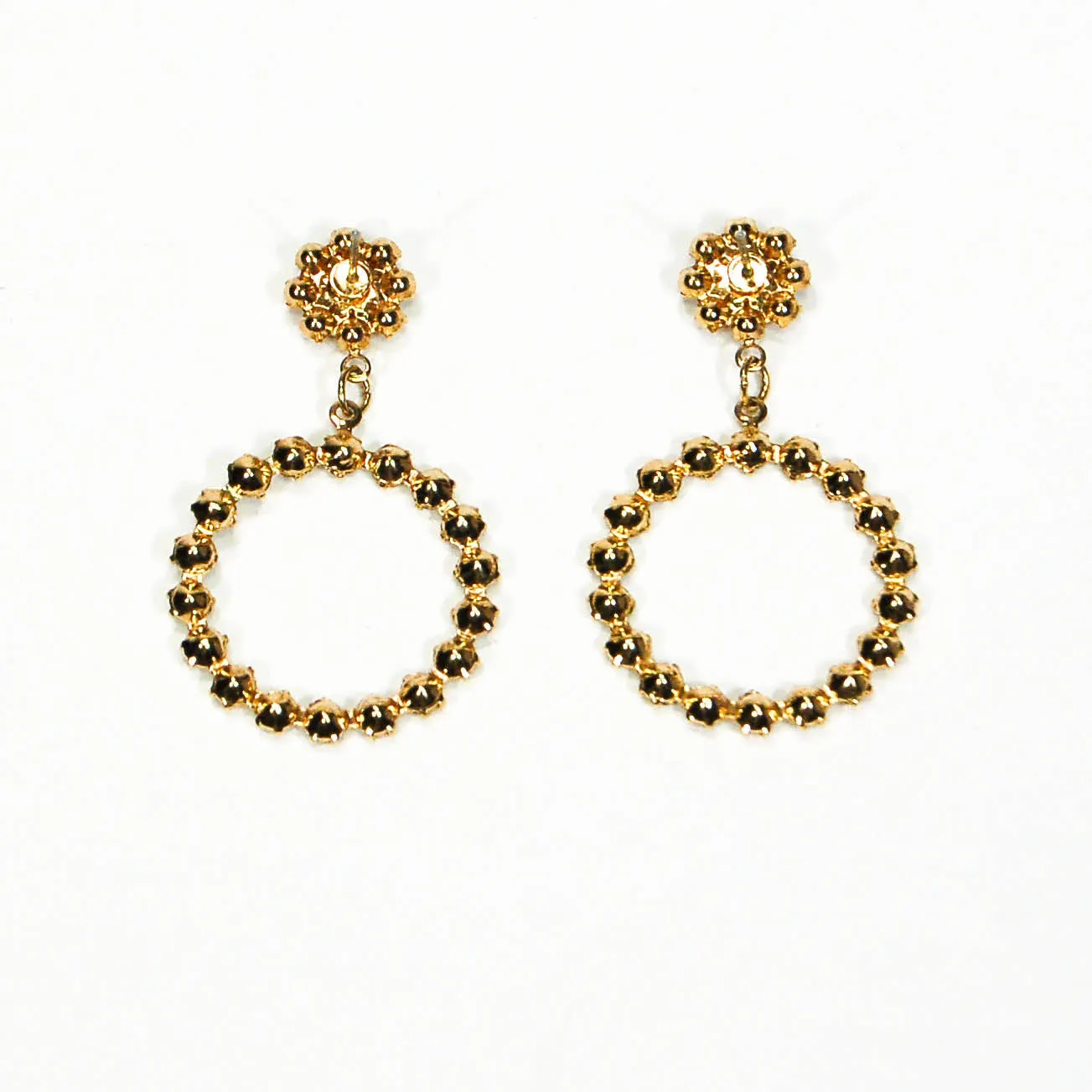 Rhinestone Door Knocker Earrings by Swarovski