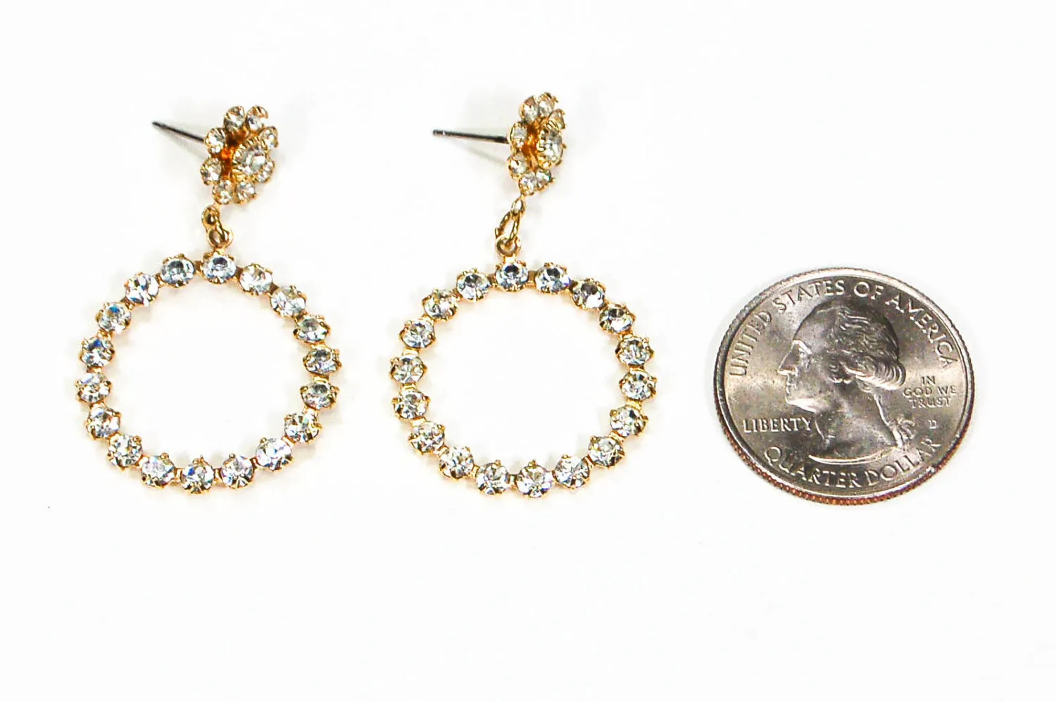 Rhinestone Door Knocker Earrings by Swarovski