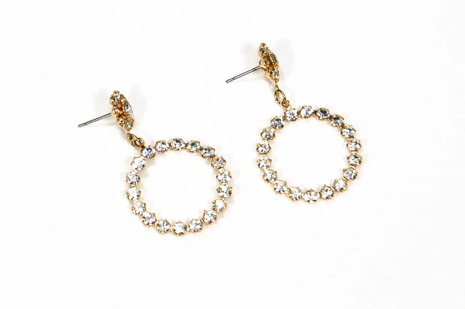 Rhinestone Door Knocker Earrings by Swarovski