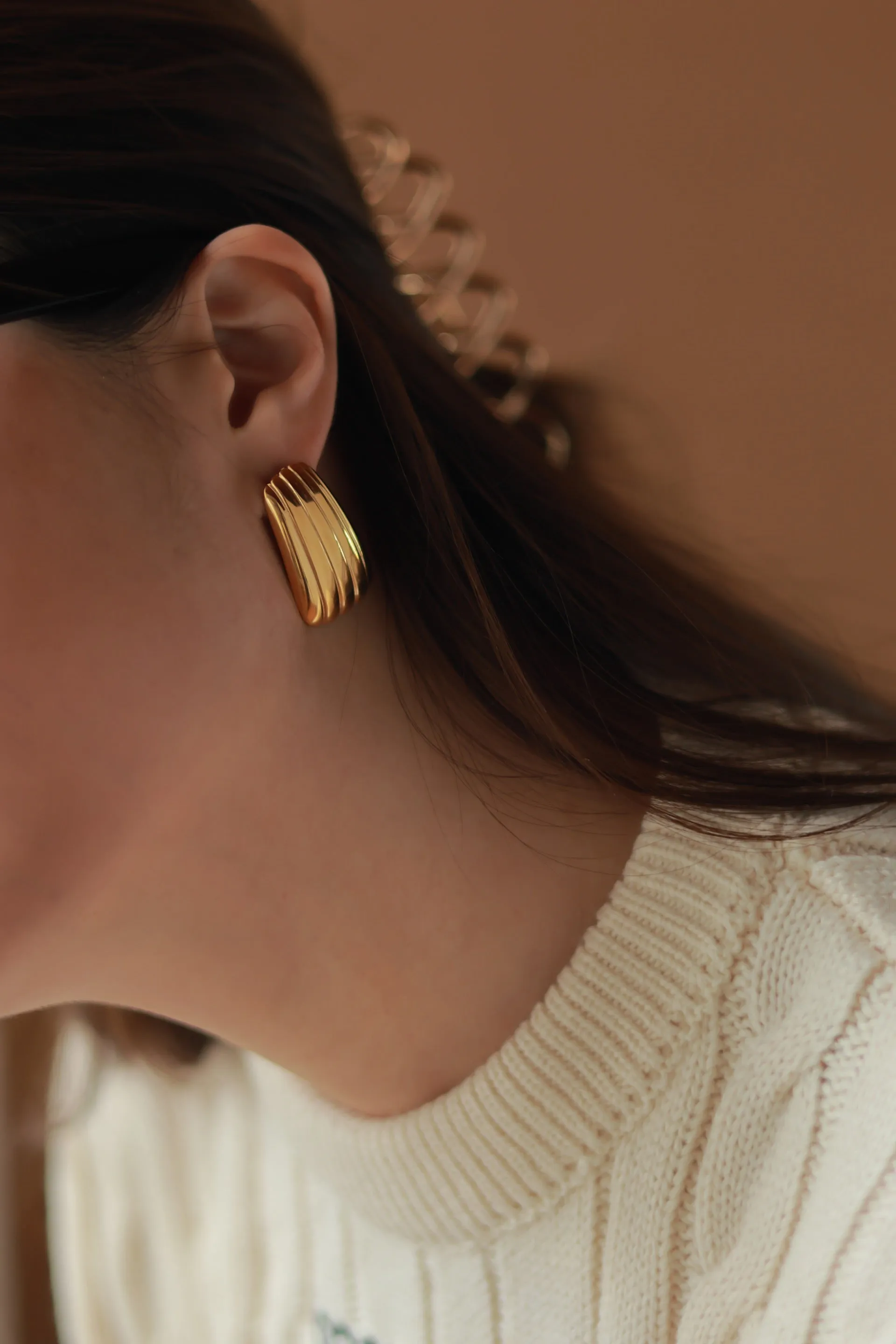 Ribbed Rectangle Studs