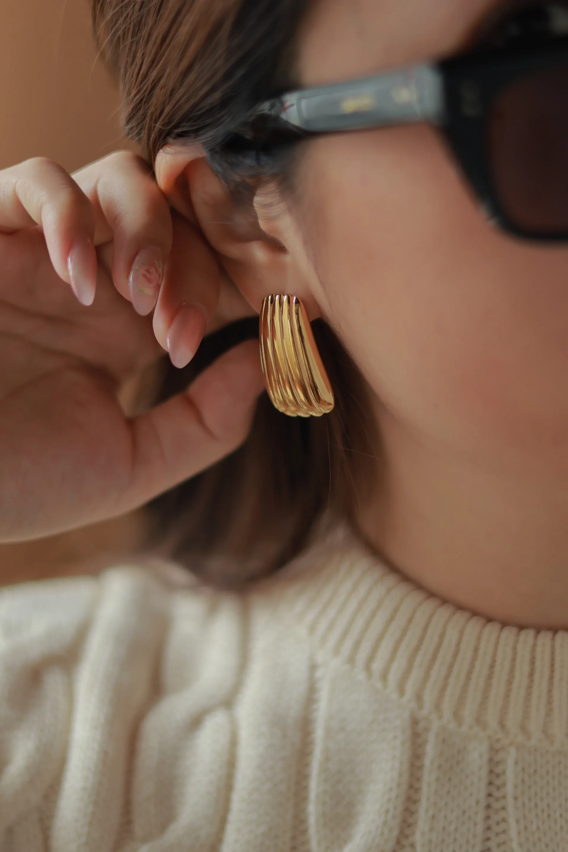 Ribbed Rectangle Studs