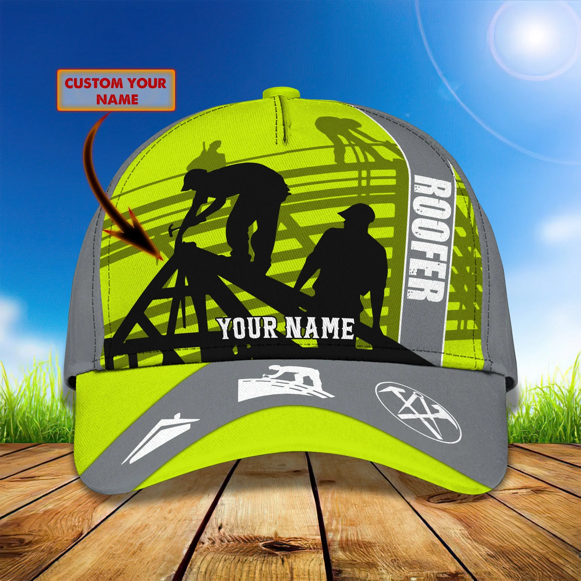 RINC98 - Personalized Name Cap - Roofer01