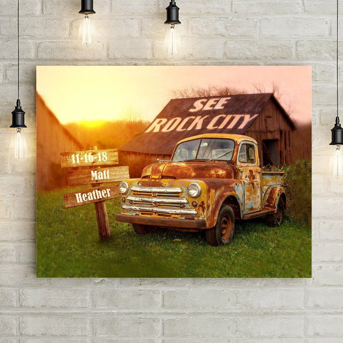 Rock City Personalized B&W Premium Canvas