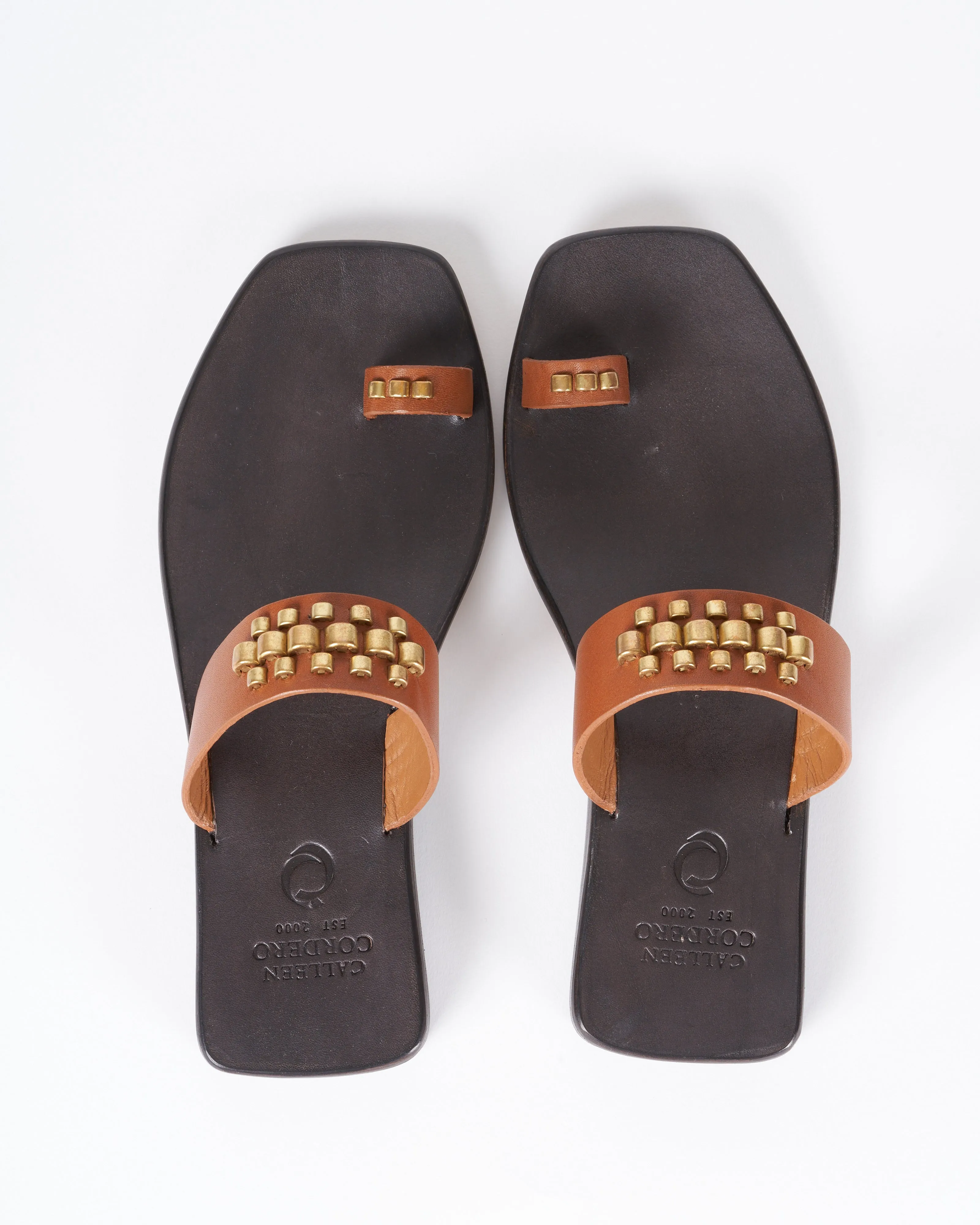 rolex sandal - cognac nappa