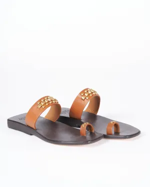 rolex sandal - cognac nappa