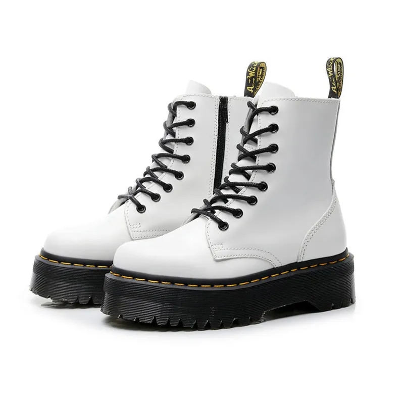 Round Toe Chunky Heel Ankle Boots Women