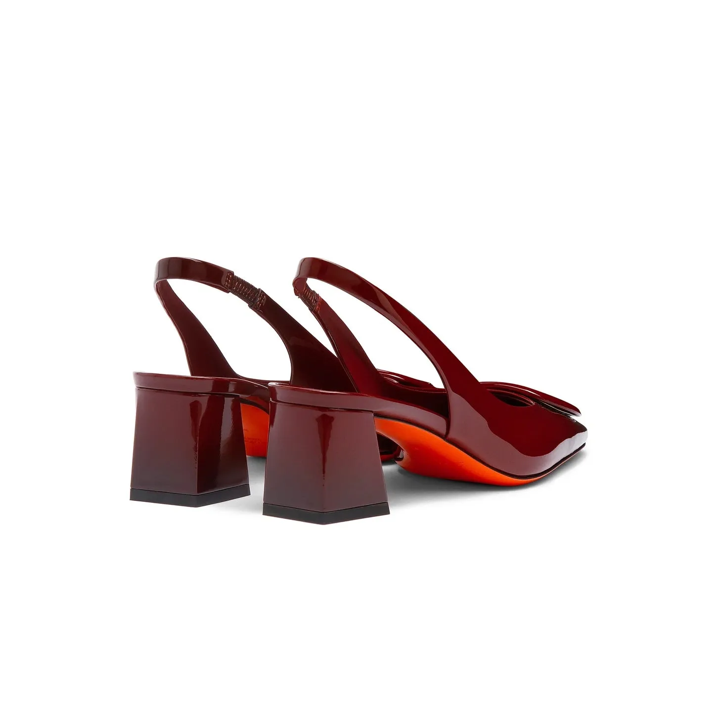 Santoni - Patent Leather Mid-Heel Pump - Red