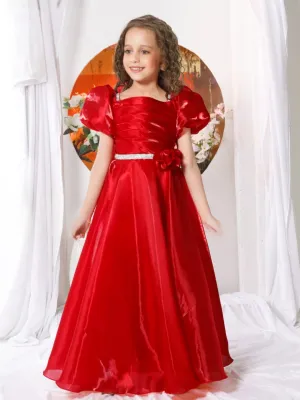 Scarlet Red Princess Gown for Girls