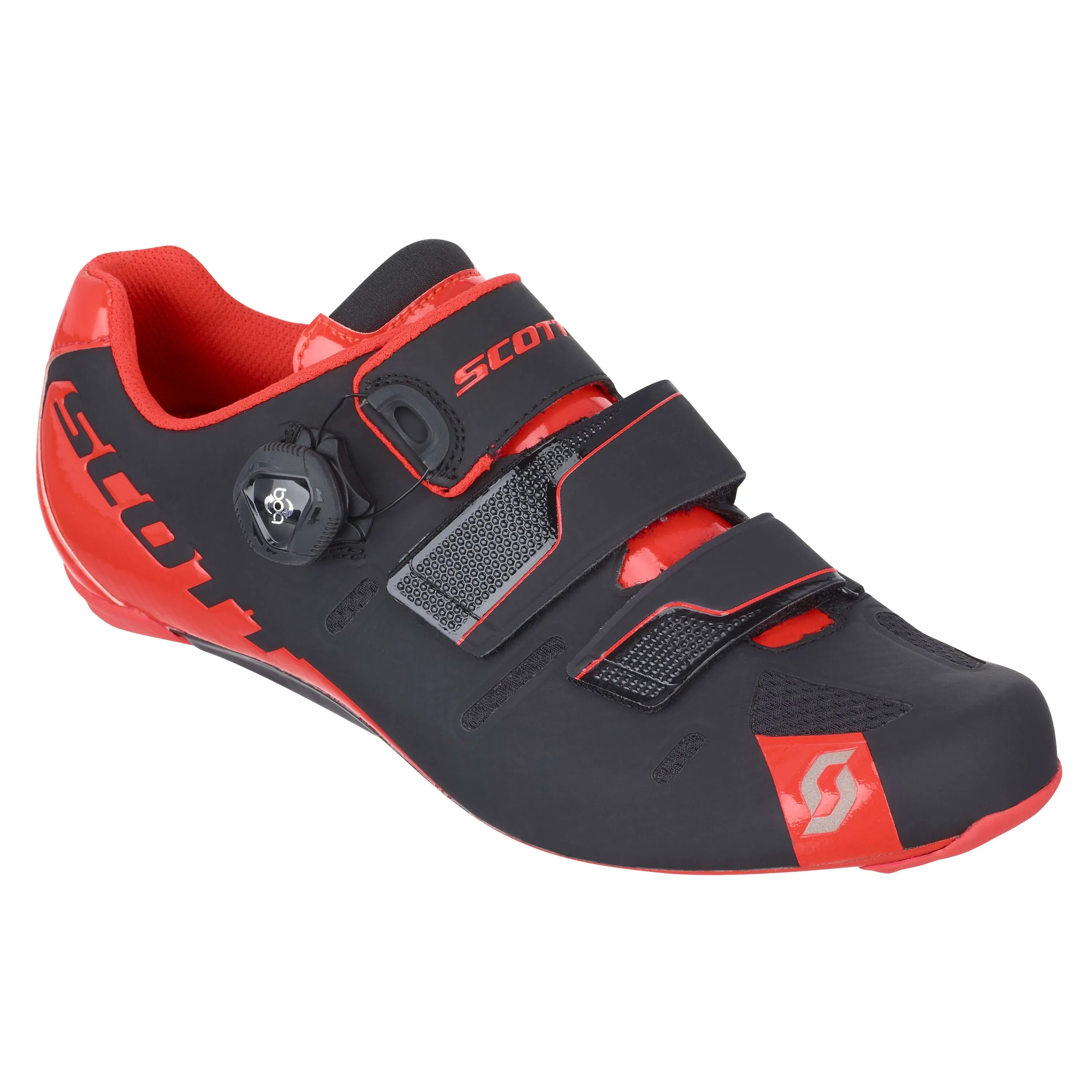 Scott Premium Road Shoes - Black / Neon Red