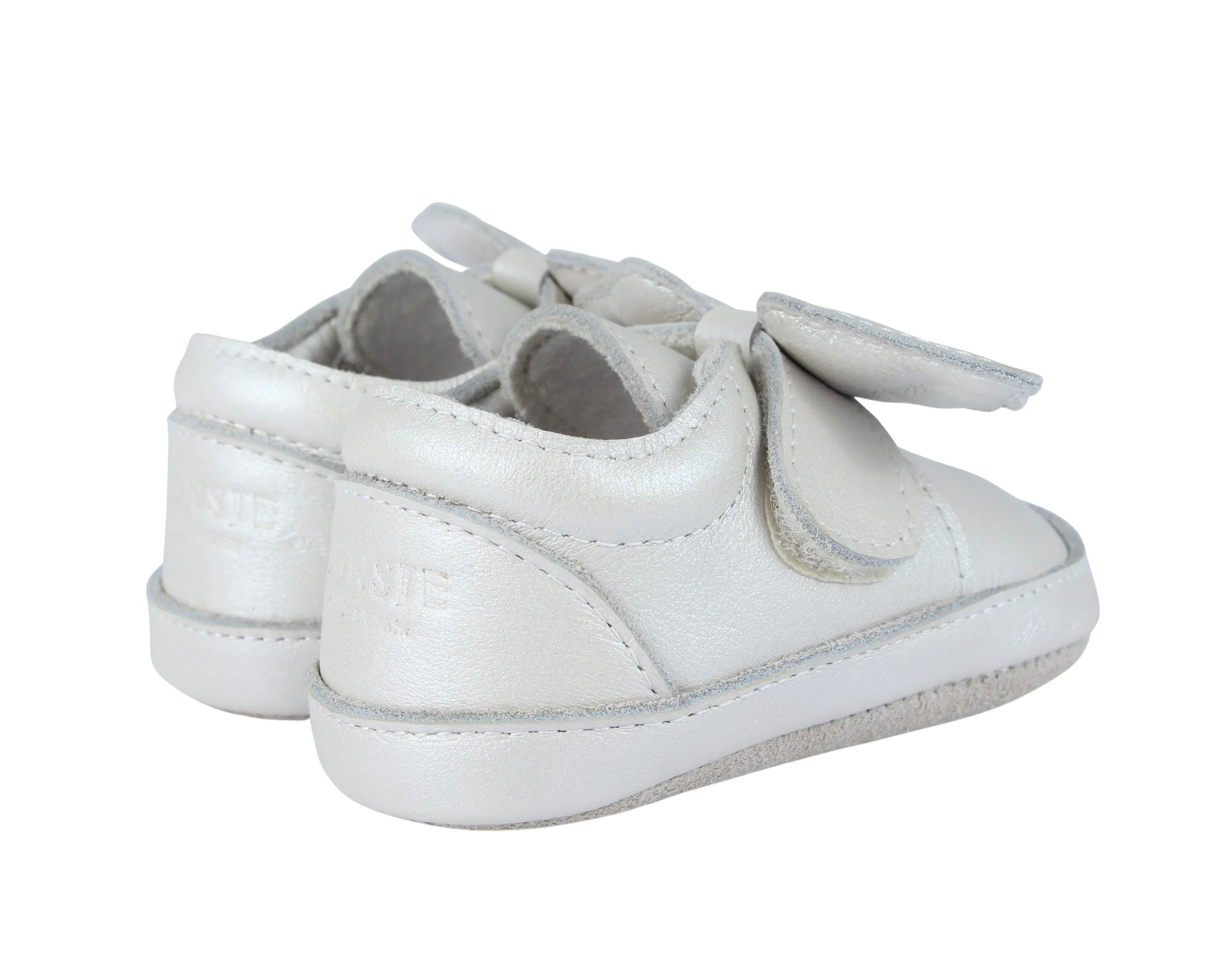 Sela Shoes | Off White Metallic Leather