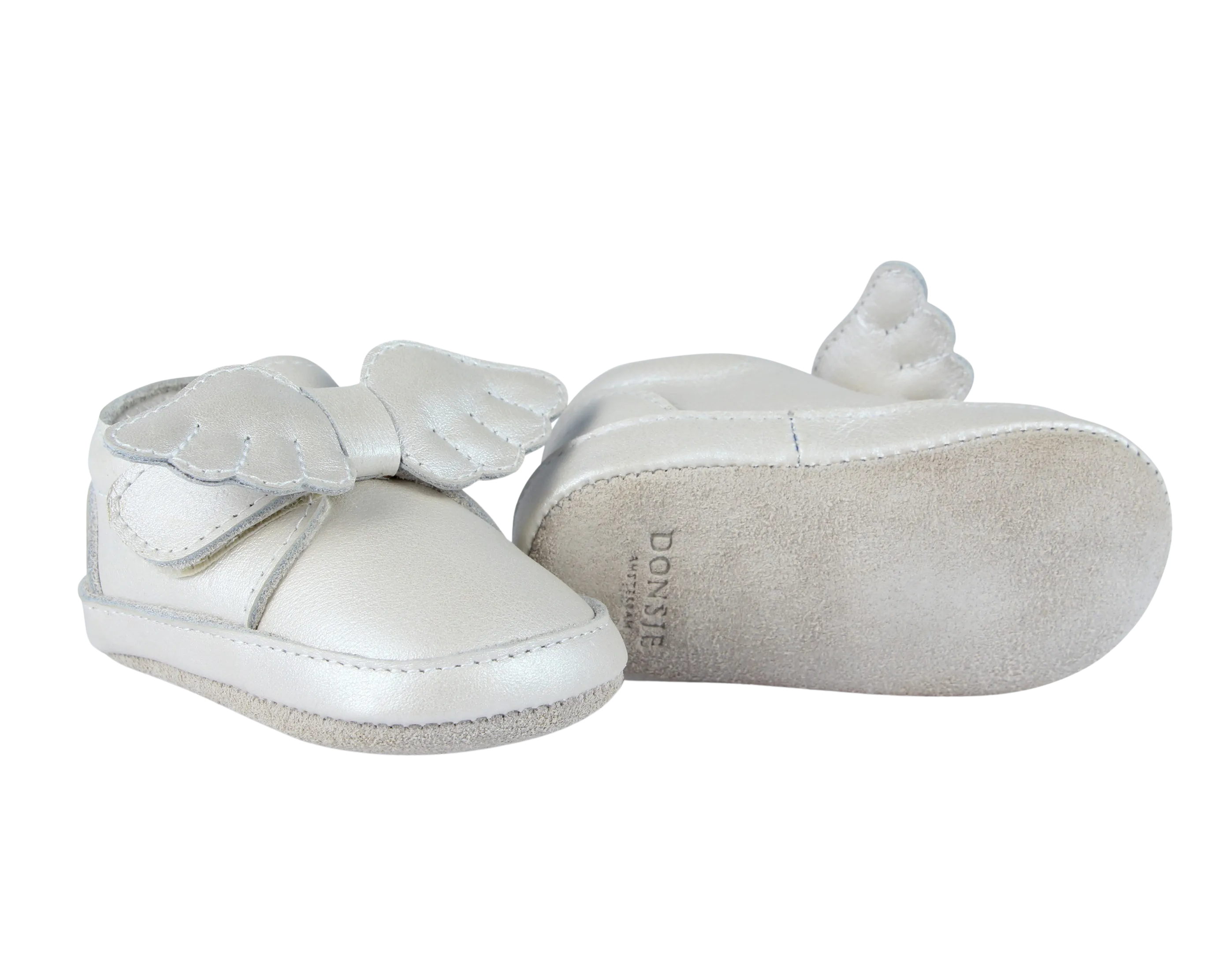 Sela Shoes | Off White Metallic Leather