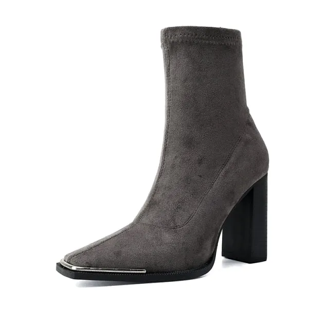 Sheep Suede Winter Warm Short Fur Women Ankle Booties