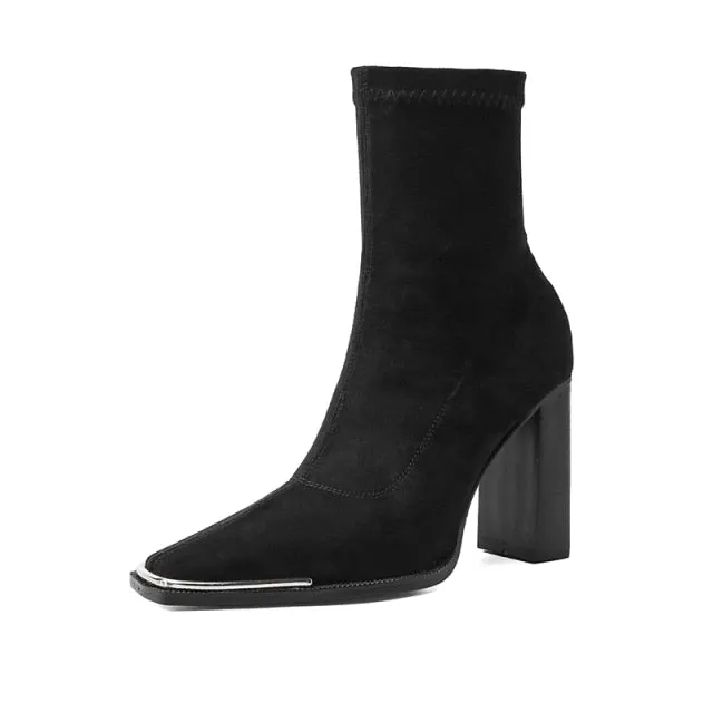 Sheep Suede Winter Warm Short Fur Women Ankle Booties